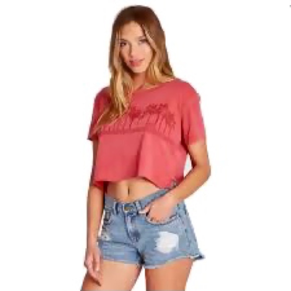 Blue Billabong Skyline Crop Top, Sz Medium - Picture 2 of 11